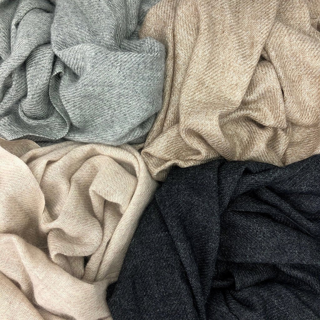 Black Handloom Cashmere Scarf